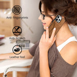 Newseego Compatible With Iphone 13 Pro Case With Card Holder Unique Design Luxury Leather Business Wallet Anti Slip Scratch Resistant Protective Cover With Kickstand Brown