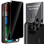 4 Pack Lk 2 Pack Anti Spy Privacy Tempered Glass Screen Protector 2 Pack Camera Lens Protector For Google Pixel 5 Tempered Glass Easy Frame Installation Hd Ultra Thin
