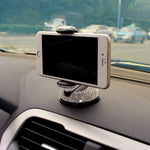 Bling Car Phone Holder For Car Dashboard Sparkle Rhinestone Car Accessories Stand Holder Crystal Diamond Cell Phone Mount For Mobile Phones Silver