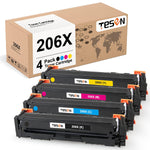 206X Compatible Toner Cartridge Replacement For Hp 206X W2110X W2111X W2112X W2113X For Hp Color Pro Mfp M283Fdw M255Dw M283Cdw M282Nw M255 M283 Printer Ink Bl