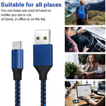 Usb C Cable Vnpiew 5Pack 3 3 6 6 10Ft Usb C To Usb A Fast Charging Aluminum Housing Compatible With Samsung Galaxy S10 S9 Note 9 8 S8 Plus Lg V30 V20 G6 Google Pixel Huawei P30 P20 Black Blue