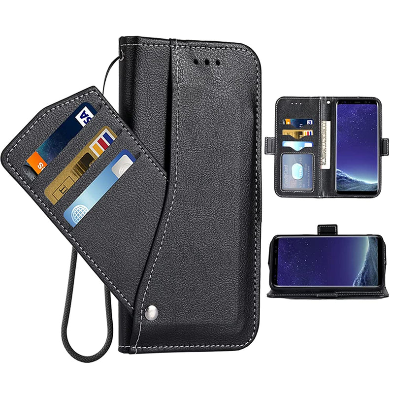 New For Samsung Galaxy S10 Plus Wallet Case And Wrist Strap La