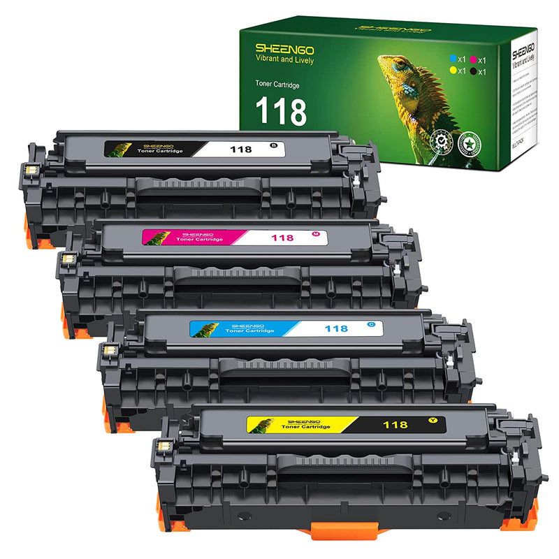 Toner Cartridges Replacement For Canon 118 Crg 118 Hp 304A To Use With Mf726Cdw Mf8580Cdw Mf8380Cdw Mf8350Cdn Printer Tray 1 Black 1 Cyan 1 Magenta 1 Yellow