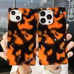 Kerzzil Cute Compatible With Iphone 13 Pro Max Case 6 7 Inch Square Edge Slim Glossy Fire Leapard Soft Tpu Silicone Gel Protective Back Cases Cover Capa