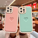 Compatible With Iphone 13 Pro Max Candy Case Cute Heart Case Camera Lens Protection Soft Leather Shockproof Case For Iphone 13 Pro Max 5G 6 7 Inch Pink