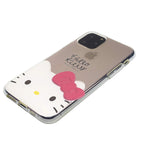 Compatible With Iphone 13 Pro Max Case 6 7Inch Hello Kitty Face Cute Bow Ribbon Clear Jelly Cover Face Hello Kitty