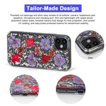 Mdaydou Iphone 13 Pro Case 6 1 Durable Military Grade Drop Protection Design Support New Magsafe Wireless Charger Petal Series Made With Genuine Unique Flowers Purple