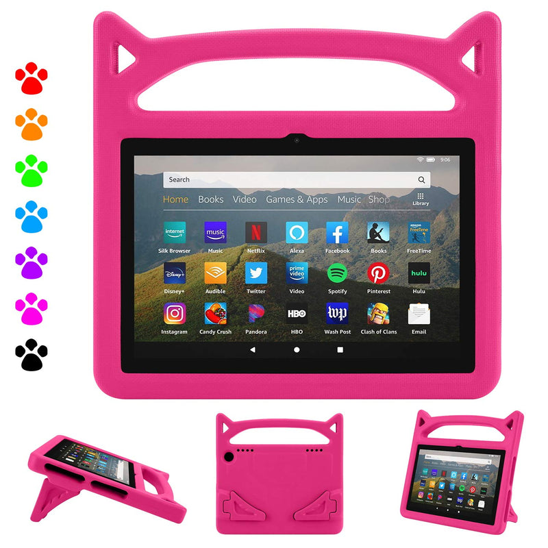 New Fire Hd 8 Tablet Case Kindle Fire Hd 8 Case Lightweight Kids Case With Handle Stand For Amazon Kindle Fire Hd 8 Tablet Fire Hd 8 Pluslatest 10Th Gen
