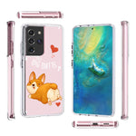 Clear Case For Samsung Galaxy S21 Ultra 5G Case Customized Clear Tpu Cover With Corgi Design Case Shockproof Slim All Inclusive Protective Phone Case For Samsung Galaxy S21 Ultra 5G