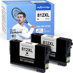 Ink Cartridge Replacement For Epson 812Xl 812 Xl T812Xl Fit For Workforce Pro Wf 7840 Wf 7820 Ec C7000 Printer Ink Cartridges Black 2 Pack