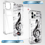 Case For Iphone 13 Pro Muqr Gel Silicone Slim Drop Proof Heavy Duty Protection Cover Compatible With Iphone 13 Pro Music Note Vintage Design Pattern