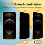 Bazo 2 Pack Anti Spy Privacy Screen Protector Compatible For Iphone 12 Pro 6 1 Inch 2 Pack Camera Lens Protector Tempered Glass Case Friendly Anti Glare 9H Hardness Hd Clear