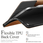 New Ipad Pro 12 9 2021 Case 5Th 4Th 3Rd Generation Stand Cover With Pencil Holder Auto Sleep Wake Vegan Leather Brown