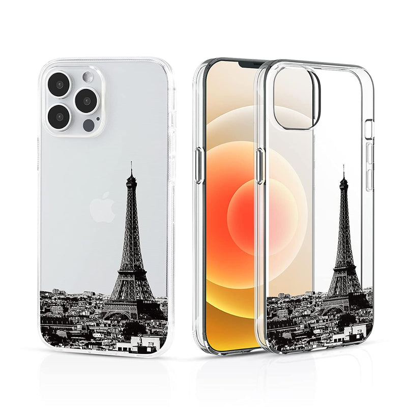 Casesbylorraine Compatible With Iphone 13 Pro Max Case 6 7 Inch 2021 Paris Skyline Eiffel Tower Crystal Clear Tpu Soft Rubber Silicone Case Protective Slim Phone Cover For Iphone 13 Pro Max 6 7