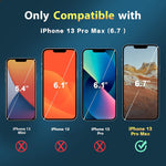 Invoibler 3 Pack Screen Protector Compatible With Iphone 13 Pro Max Iphone 13 Pro Max Screen Protector Tempered Glass 6 7 Inch Hd Clear Anti Scratch Case Friendly Bubble Free