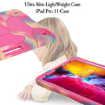 New Ipad Pro 11 Case Ipad 11 Inch Case Shockproof Ultra Slim Lightweight Stand Case For 2018 2020 Ipad Pro 11 Inch Camo Pink