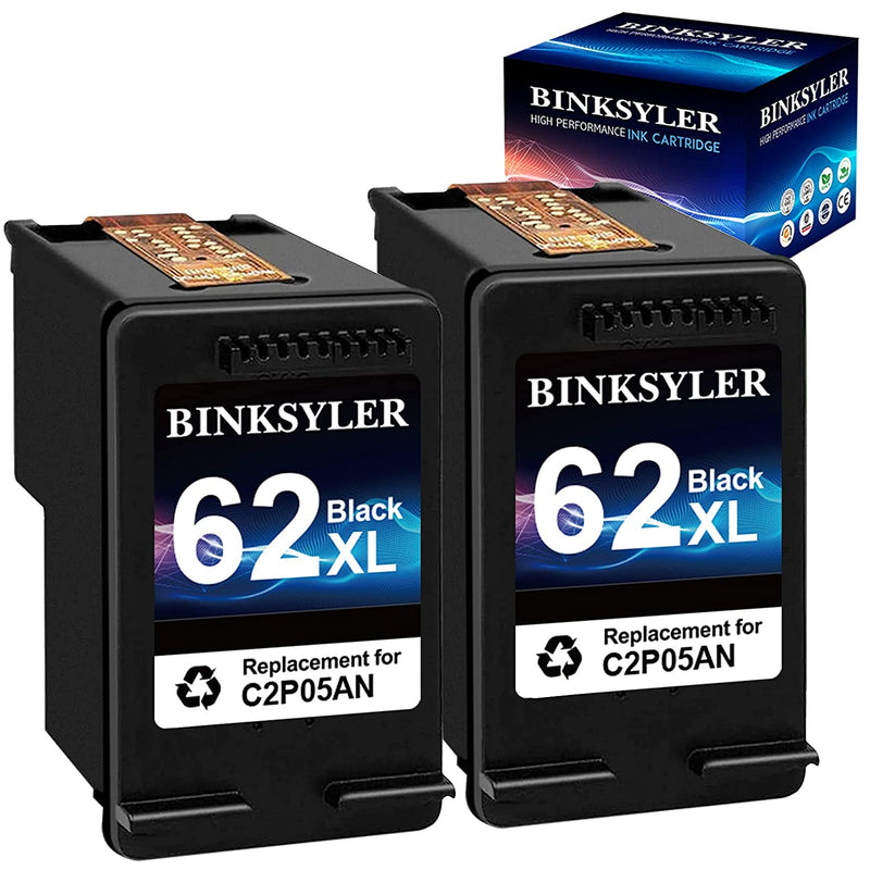 62 Black Ink Cartridge Replacement For Hp 62 Xl 62Xl To Use With Envy 5540 5660 7645 5642 5542 5643 5640 7644 Officejet 250 5740 200 5745 Printer2 Black