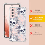 Loqupe Cute Clear Crystal Case For Samsung Galaxy S22 Plus 5G 6 6 Inch 2022 Released Shockproof Series Hard Pc Tpu Bumper Protective Cover For Women Skull