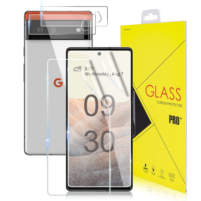 2 2 Pack Yikor 2 Pack Google Pixel 6 6 4Inch 2021 Flexible Tpu Film Hydrogel Transparent Screen Protector 2 Pack Tempered Glass Lens Protector Anti Bubble Hd Clear Film Scratchproof High Sensitive