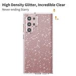 Hoerrye Compatible With Samsung Galaxy S22 Ultra Case Glitter Clear Phone Cover Pc Hard Cover Fingerprint Proofanti Yellow Full Protection Accessories Glitter Clear