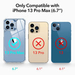 Esr Air Armor Case Compatible With Iphone 13 Pro Max Case Military Grade Drop Protection Shock Absorbing Corners Yellowing Resistant Hard Back Scratch Resistant Clear