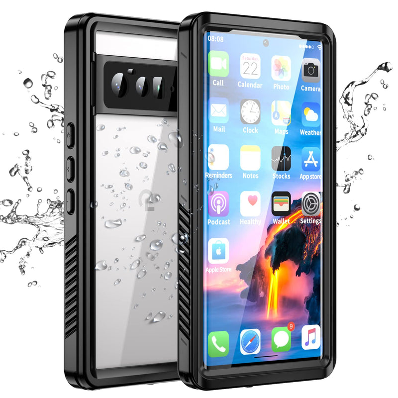 Google Pixel 6 Pro Waterproof Case With Built In Screen Protector Dustproof Shockproof Drop Proof Heavy Duty Phone Case Rugged Full Body Underwater Protective Cover For Google Pixel 6 Pro Black