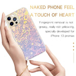 Cavdycidy Iphone 13 Pro Max Case Cute Rainbow Holographic Protective Unique Design Case For Women Girl