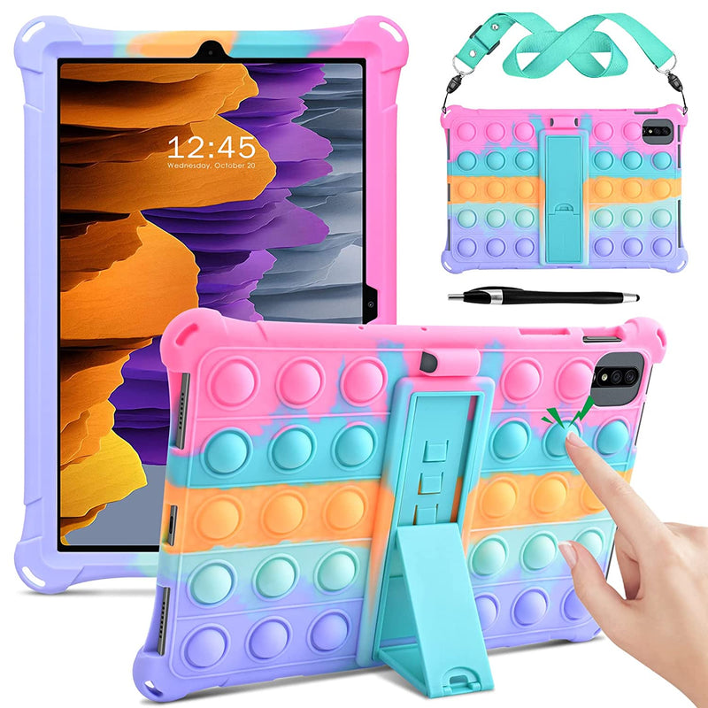 New Samsung Galaxy Tab S7 S8 Case 11 Inch Model Sm T870 T875 X700 X706 Kids Friendly Silicone Protective Cover With Pencil Holder Stylus Pen And Porta