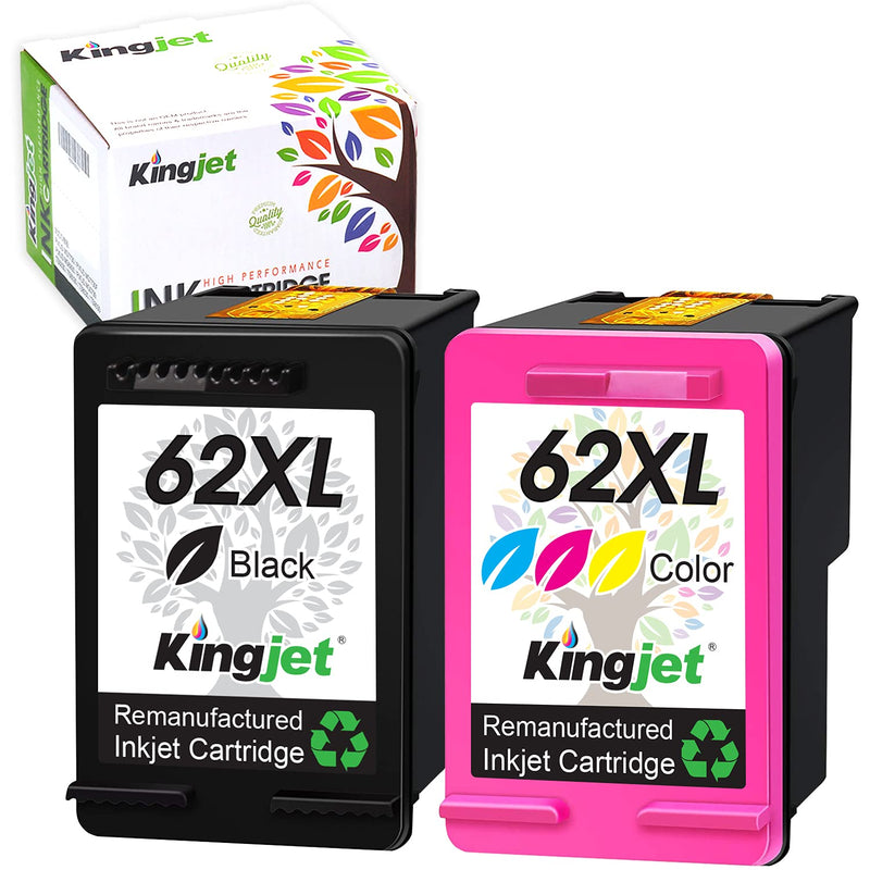 Ink Cartridge 62 Replacement For Hp 62Xl 62 Xl For Envy 7640 5660 5540 5640 5642 7645 5644 5549 Officejet 5740 5741 5780 Officejet 200 250 Printers 2 Pack 1 B