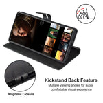Compatible With Galaxy S22 Ultra Wallet Case Card Slots Holders Flip Cover With Stand Feature Magnetic Closure Pu Leather Shock Absorbent For Samsung Galaxy S22 Ultra 6 8 Inchblack