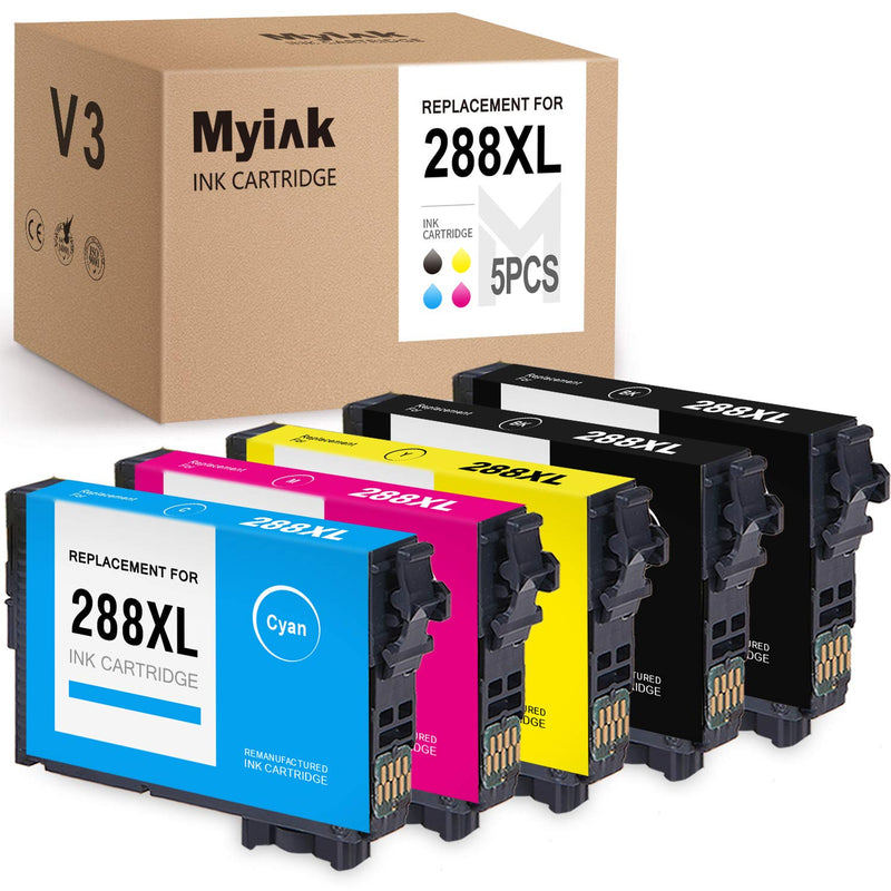Ink Cartridge Replacement For Epson 288Xl T288Xl 288 Use With Expression Xp 430 Xp 434 Xp 440 Xp 446 Xp 330 Xp 340 2 Black Cyan Yellow Magenta 5 Pack