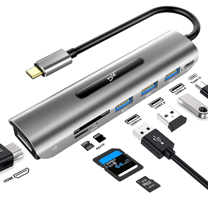 New Usb C Hub 7 In 1 Usb C To 4K Adapter With 100W Power Delivery 3 Usb