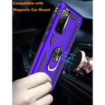 Lumarke Samsung S20 Fe Case With Screen Protector Pass 16Ft Drop Test Military Grade Heavy Duty Cover With Magnetic Kickstand For Car Mount Protective Phone Case For Samsung Galaxy S20 Fe Purple