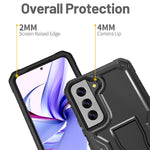 Fito For Samsung Galaxy S22 Case Dual Layer Shockproof Heavy Duty Case For Samsung S22 5G Phone With Screen Protector Built In Kickstand Black