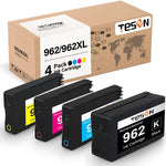 962 Ink Cartridge Replacement For Hp 962 962Xl Ink For Hp Officejet Pro 9010 9012 9014 9015 9016 9018 9020 9025 9026 9027 9028 9029 902X Printer 4 Pack Color Set
