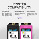 61 Ink Cartridge Replacement For Hp 61 61Xl Combo Pack Uses For Hp Envy 4500 5530 Deskjet 1000 1010 1510 1512 3050A 3052A Officejet 2620 4632 Pr