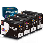 932Xl 932 Xl Compatible Replacement For Hp 932Xl 4 Pack 932Xl Black Ink Cartridges For Officejet 6100 6600 6700 7612 7610 7110