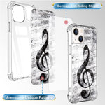 Case For Iphone 13 Music Notes Muqr Gel Silicone Slim Drop Proof Heavy Duty Protection Cover Compatible With Iphone 13 Music Note Vintage Design Pattern Theme