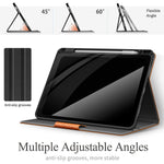 New Case For Ipad Air 5Th Generation2022 Ipad Air 4Th Generation 2020 With Pencil Holder Auto Sleep Wake Vegan Leather Adjustable Stand Cover Br