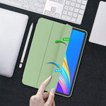 New Ipad Pro 12 9 Case 20215Th Gen With Pencil Holder Support Ipad 2Nd Pencil Charging Pair Trifold Stand Smart Case With Soft Tpu Back Auto Wake Sle
