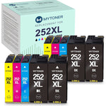 252Xl Ink Cartridge Replacement For Epson 252Xl 252 Xl Ink Combo Pack For Wf 7620 Wf 7710 Wf 3640 Wf 3630 Wf 3620 Wf 7610 Printer Big Black Cyan Magenta Yellow