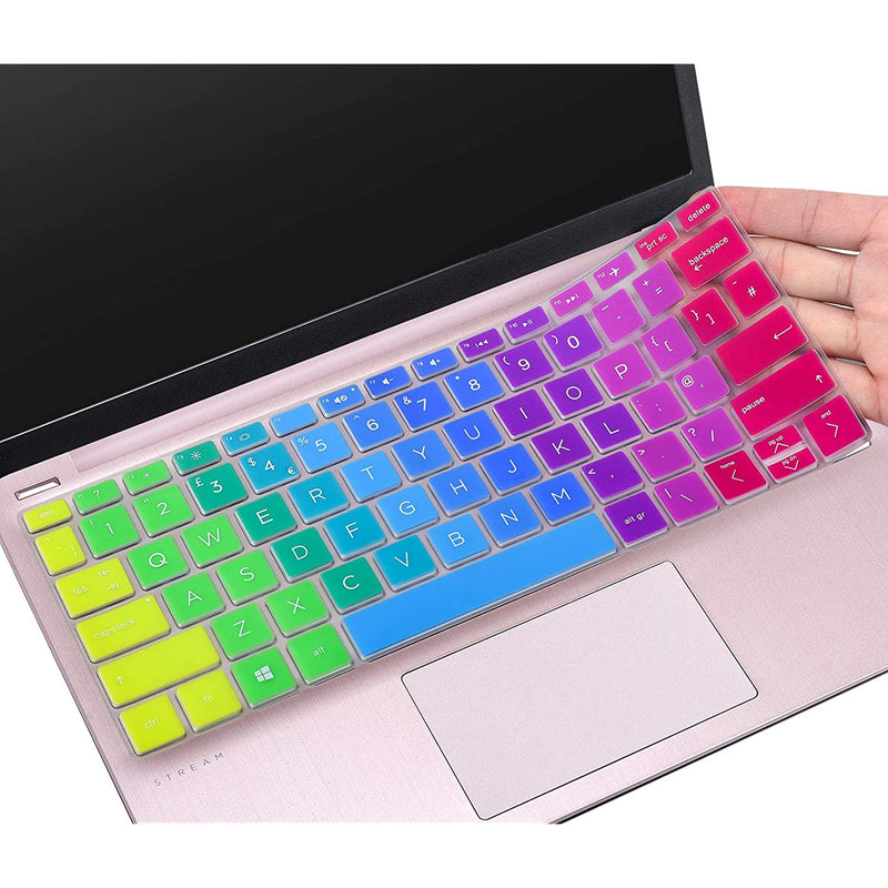 Colorful Keyboard Cover For Latest 2011 2019 Hp Stream 11 Laptop Pc 11 6 Hp Stream 11 Ak0010Nr Ak0012Dx Ak0020Nr Ak1012Nr Hp Stream 11 6 Inch Laptop Protector Skin Rainbow