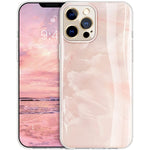 Cavdycidy Pink Iphone 13 Pro Max Case Marble With Glitter Design Elegant And Slim For Girly Women6 7 Inches Retro Pink