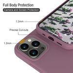 Cospocase Compatible With Iphone 13 Pro Case 6 1 Inch 2021 Liquid Silicone Case Ultra Slim Full Body Protection Shockproof Drop Protection Case Soft Microfiber Lining Lilac Purple