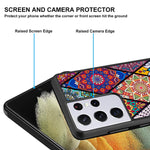 Kanghar Case Compatible With Samsung Galaxy S21 Ultra 6 8 Inch Mandala Flowers Pattern Tire Texture Non Slip Design Shockproof Protective Cover For Galaxy S21 Ultra2021
