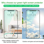 Ivachell Compatible With Iphone 13 Pro Max Screen Protector Eyes Protection Anti Blue Light 4 2 4 Pack Tempered Glass 2 Pack Camera Lens Protector Bluelight Blocking Full Coverage 6 7 Inch