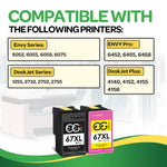 67Xl Ink Cartridge Replacement For Hp 67Xl 67 For Hp Deskjet 2755 2752 Envy 6052 6055 Deskjet Plus 4140 4155 4158 All In One Wireless Printer Black Color Combo