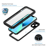 Lanhiem For Iphone 13 Mini Case Ip68 Waterproof Dustproof Shockproof Cases With Built In Screen Protector Full Body Sealed Protective Front And Back Cover For Iphone 13 Mini 5 4 Inch Black