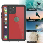 Punkcase Iphone 11 Pro Max Waterproof Case Studstar Series Slim Fit Ip68 Certified Shockproofdirtproofsnowproof 360 Full Body Armor Cover Compatible With Apple Iphone 11 Pro Max Red