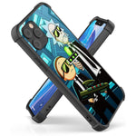 Fit For Iphone 12 And 12 Pro Case 6 1 With 4 Corners Shockproof Protection Anime Design Customization Cases For Men And Women 22 Rick Morty Funny Black Suit